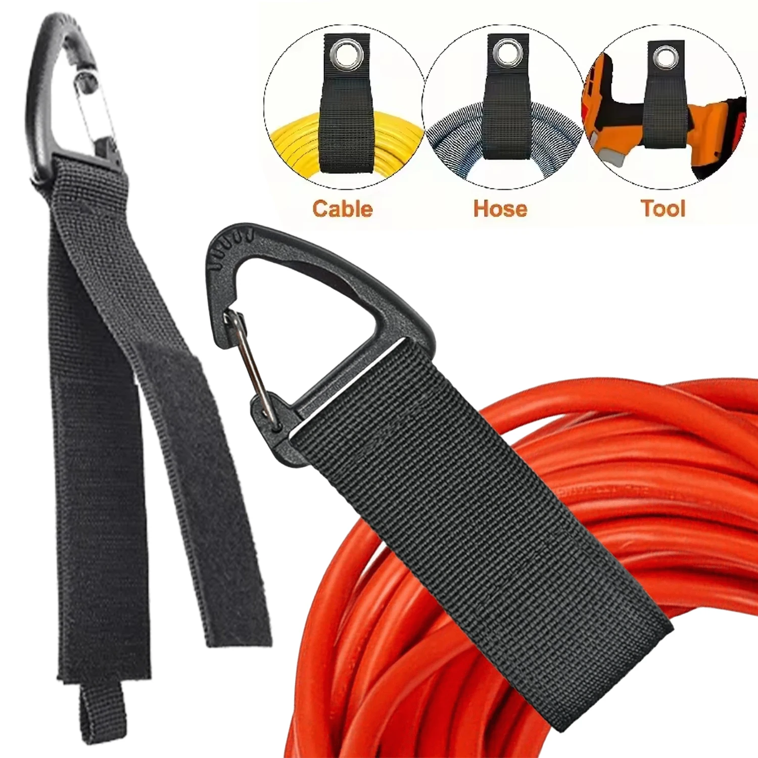 Cable Velcro Strap - حزام تخزين الأدوات شديد التحمل، حامل