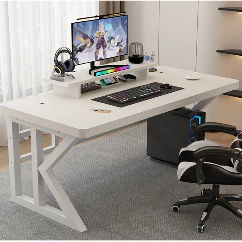 Desk Setup Monitor And Laptop - طاولة مكتب ألعاب على شكل حرف