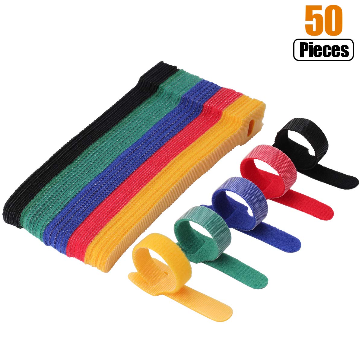 Cable Velcro Strap - 50 قطعة 12*150-300 مللي متر T-نوع