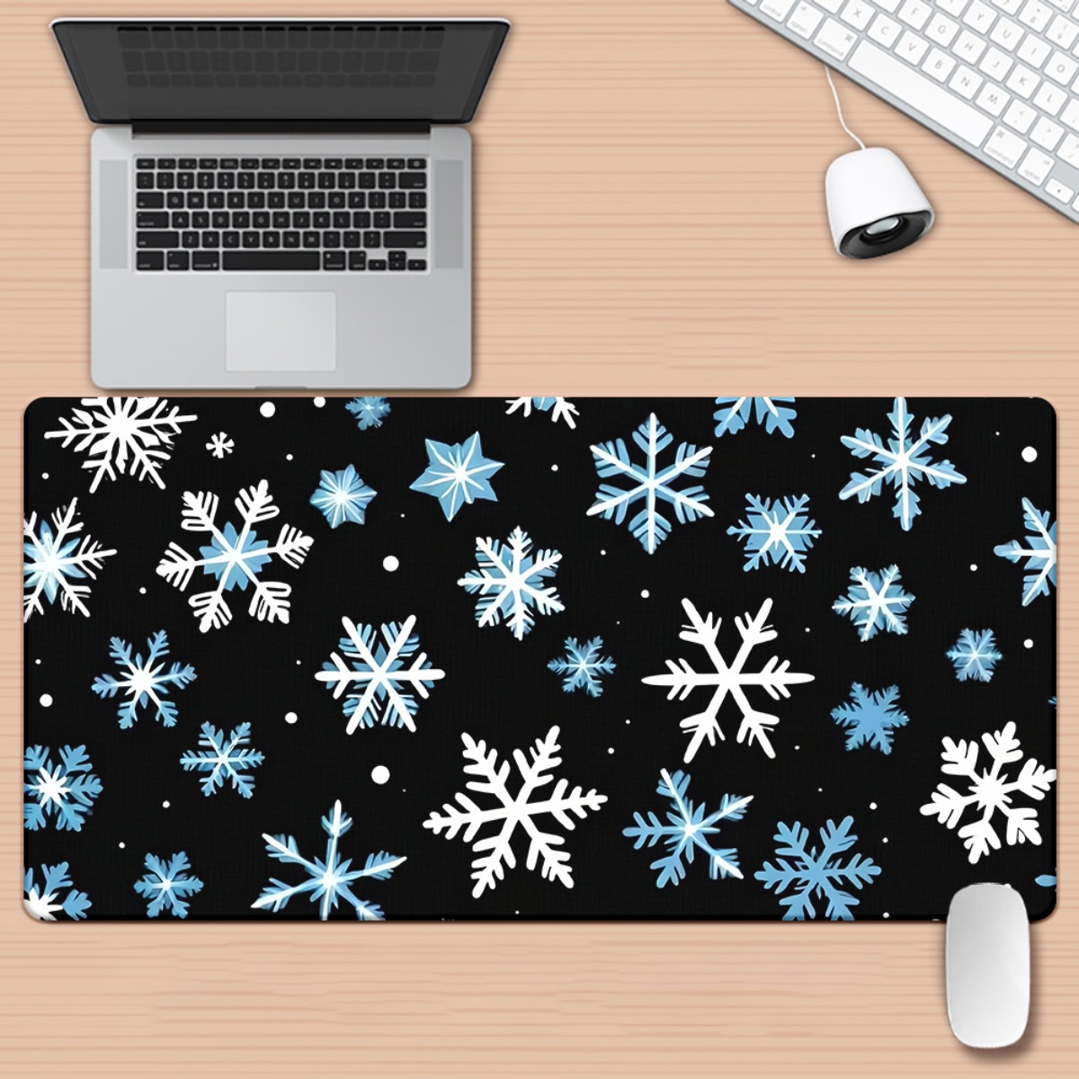 Desk Setup Designer - لوحة ماوس ممتدة بتصميم ندفة الثلج