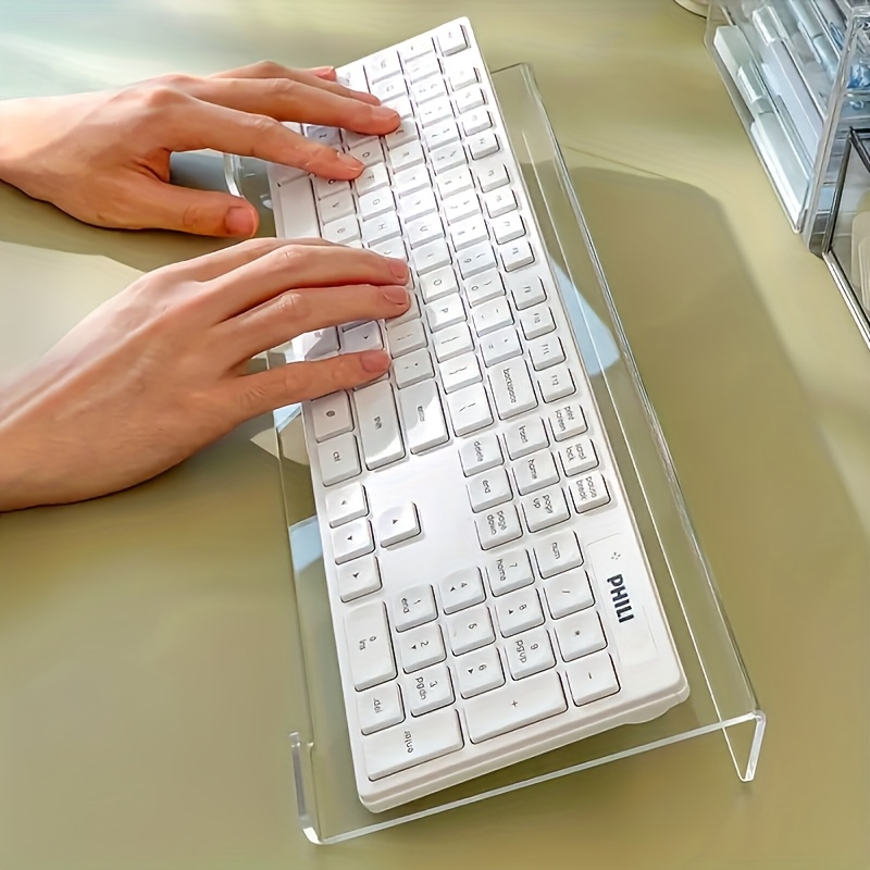 Desk Setup Design - حامل لوحة مفاتيح أكريليك، منظم سطح