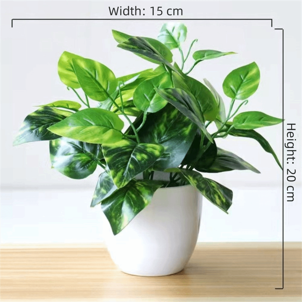 Desk Setup Plants - زهور اصطناعية صغيرة في أواني، نباتات