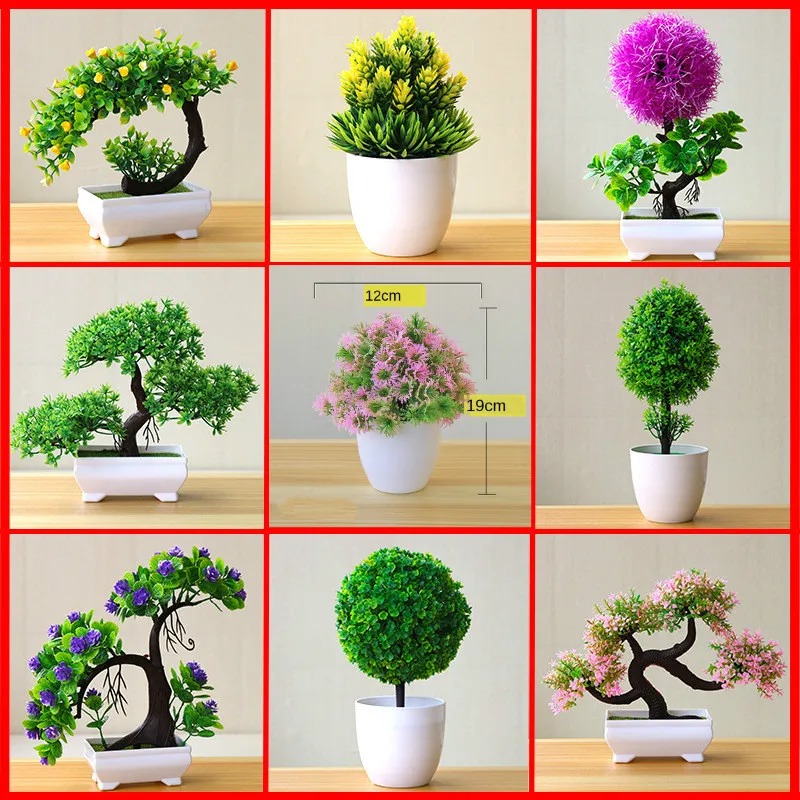Desk Setup Plants - نباتات اصطناعية صغيرة في أصيص، نباتات