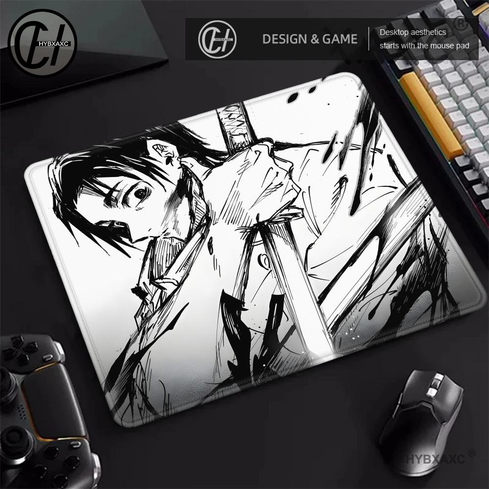 Desk Setup Black And White - لوحة ماوس أنيمي باللونين الأسود والأبيض،