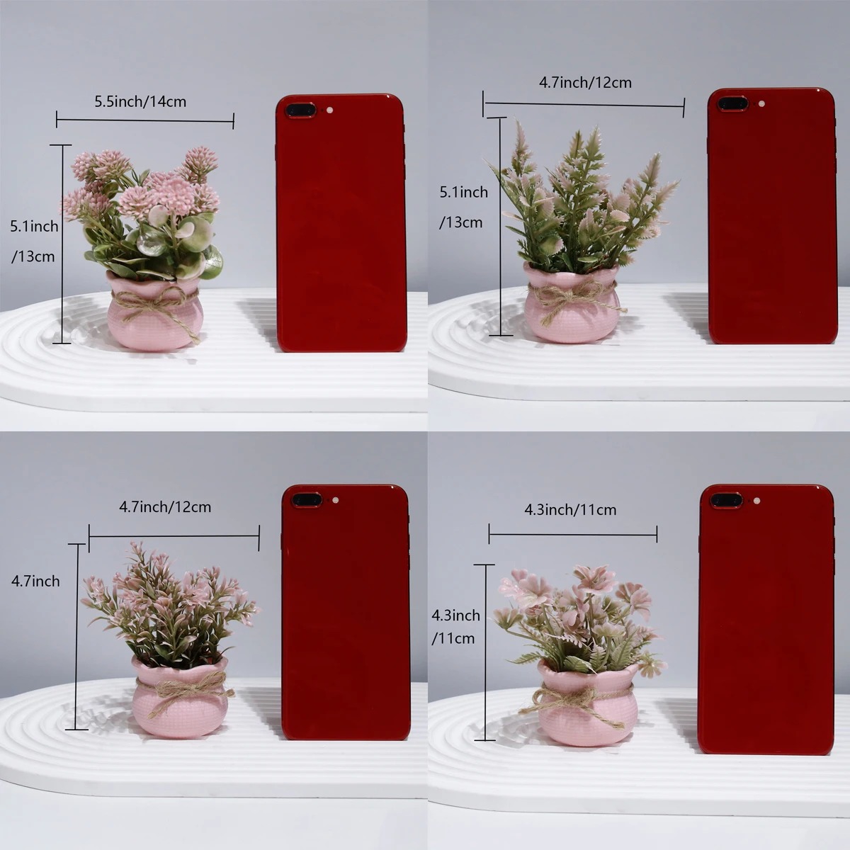 سلسلة وردية صناعية صغيرة نباتا - مراجعة Desk Setup Plants وسعره