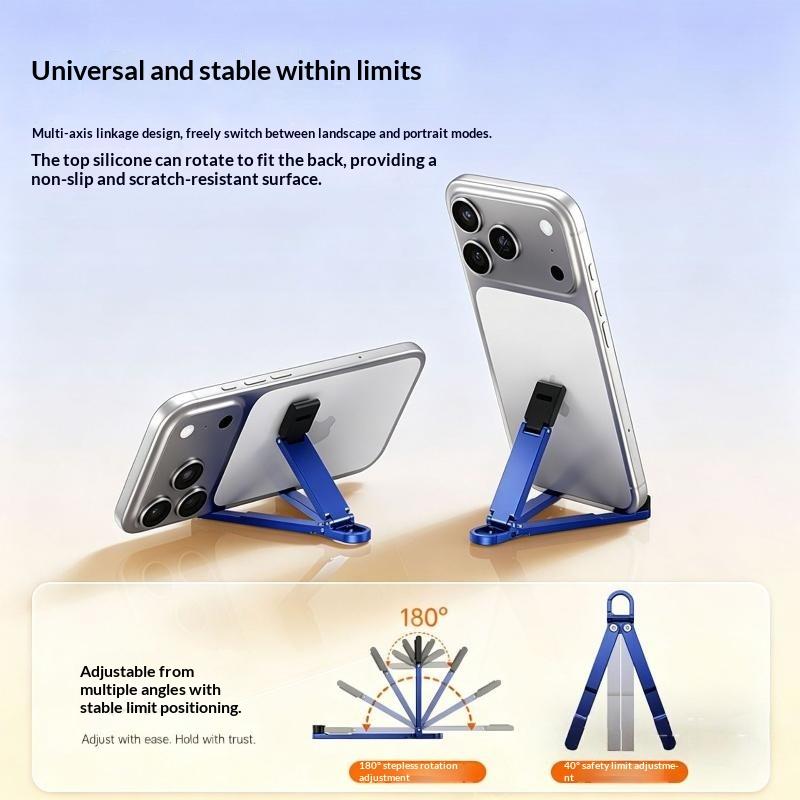 حامل هاتف صغير قابل للطي مع سل - مراجعة Desk Setup Stand وسعره