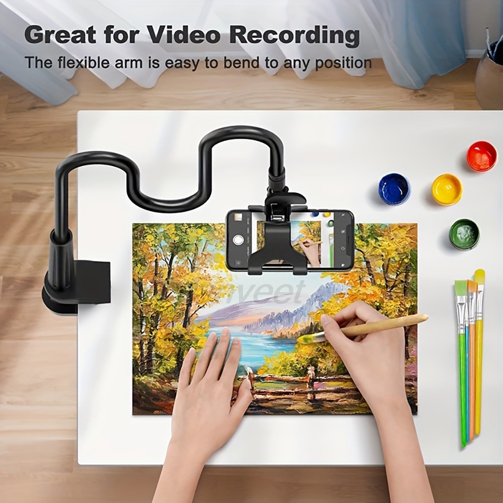 360 °   حامل هاتف محمول مرن قا - مراجعة Desk Setup Stand وسعره