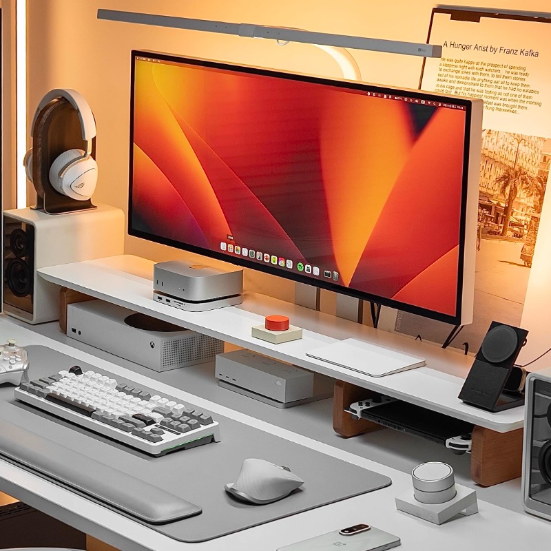 حامل شاشة حديث مريح لرف المكتب - مراجعة Desk Setup Monitor And Laptop وسعره