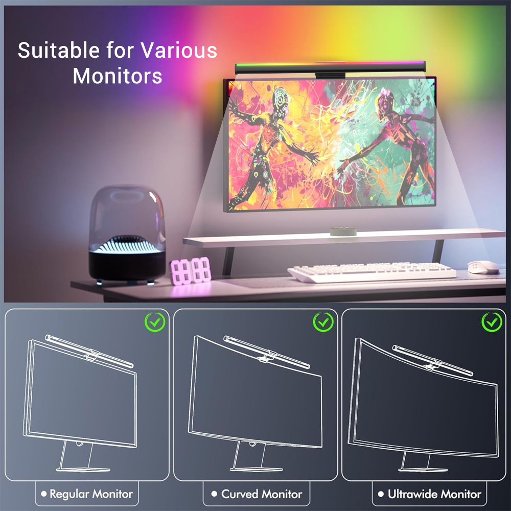 شريط إضاءة واي فاي للكمبيوتر،  - مراجعة Desk Setup No Monitor وسعره