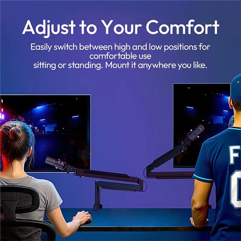 AT82-ZJ05 حامل ميكروفون قابل ل - مراجعة Desk Setup Streaming وسعره