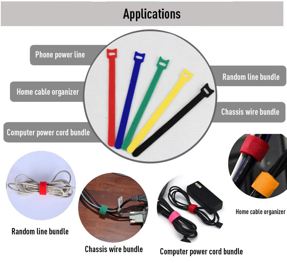 50 قطعة 12*150-300 مللي متر T- - مراجعة Cable Velcro Strap وسعره