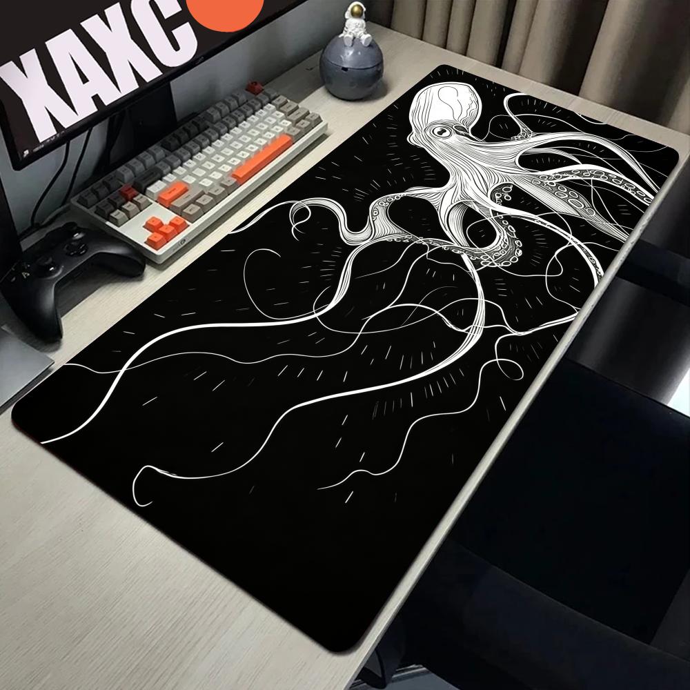 لوحة ماوس HYBXAXC بتصميم الأخط - مراجعة Desk Setup Black And White وسعره