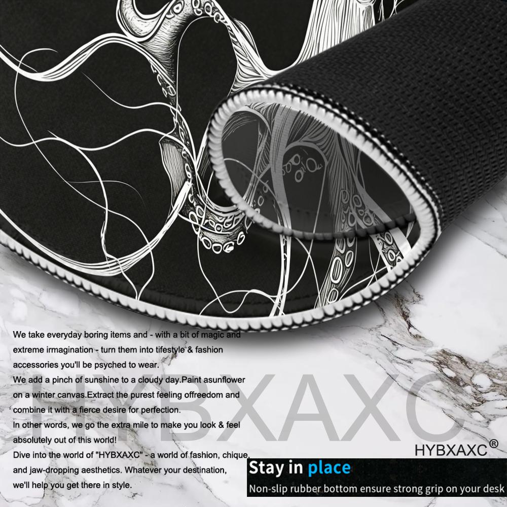 لوحة ماوس HYBXAXC بتصميم الأخط - مراجعة Desk Setup Black And White وسعره