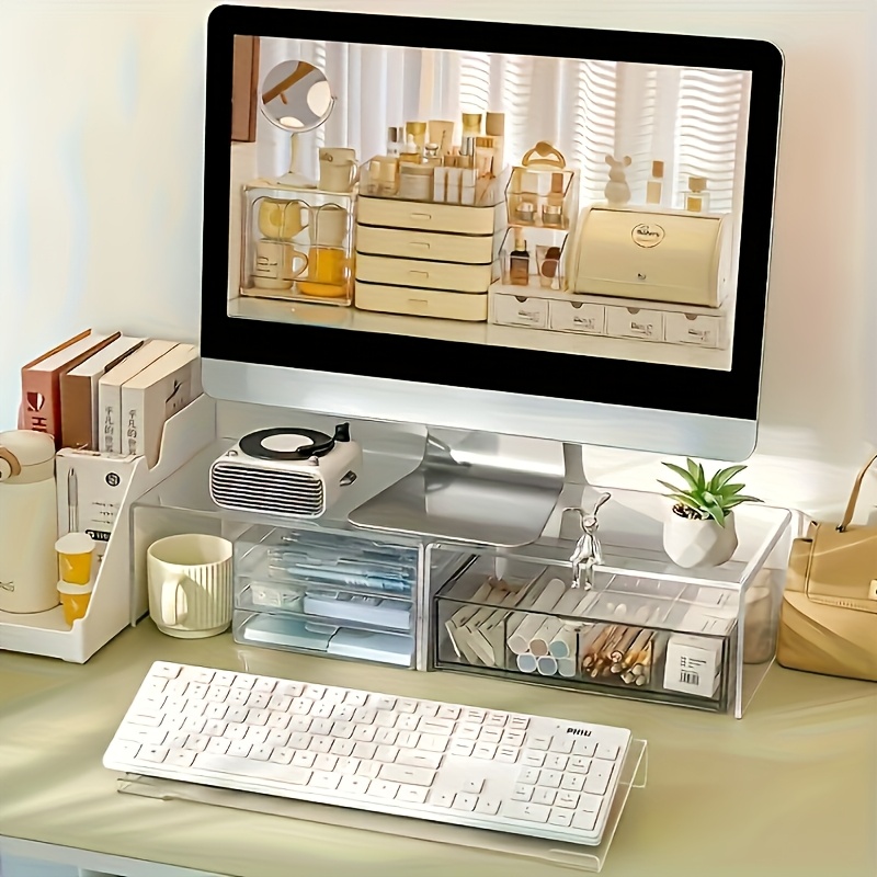 حامل لوحة مفاتيح أكريليك، منظم - مراجعة Desk Setup Design وسعره