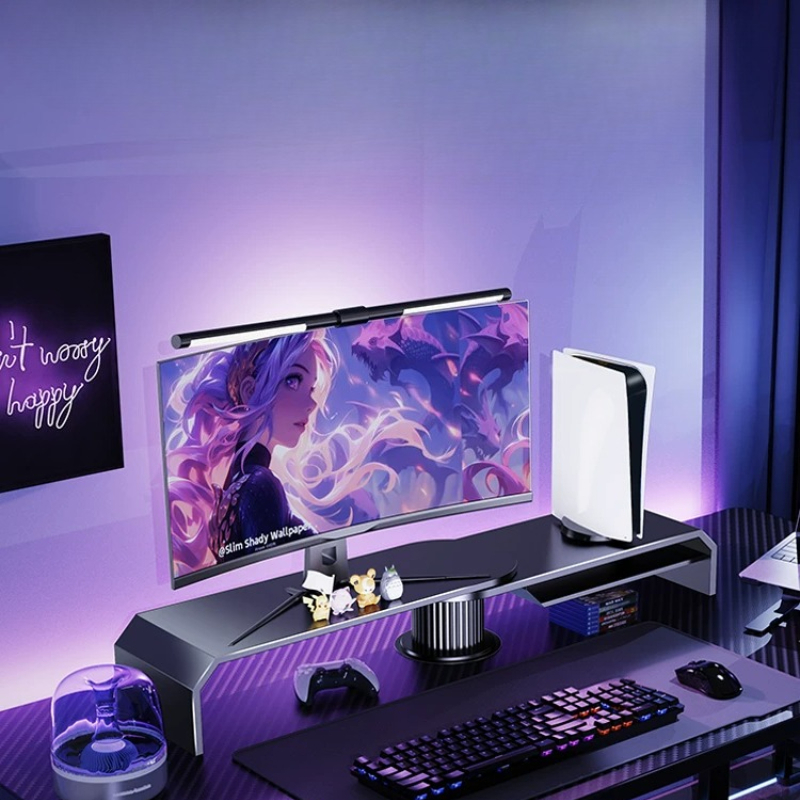 حامل شاشة مزدوج للألعاب، رافع  - مراجعة Desk Setup Monitor And Laptop وسعره
