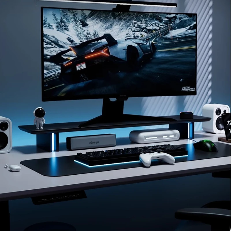 حامل شاشة RGB مريح لرفع شاشة ا - مراجعة Desk Setup Monitor And Laptop وسعره
