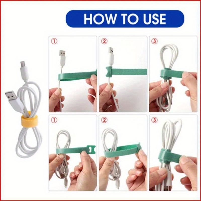 30 قطعة من أربطة الكابلات القا - مراجعة Cable Velcro Strap وسعره