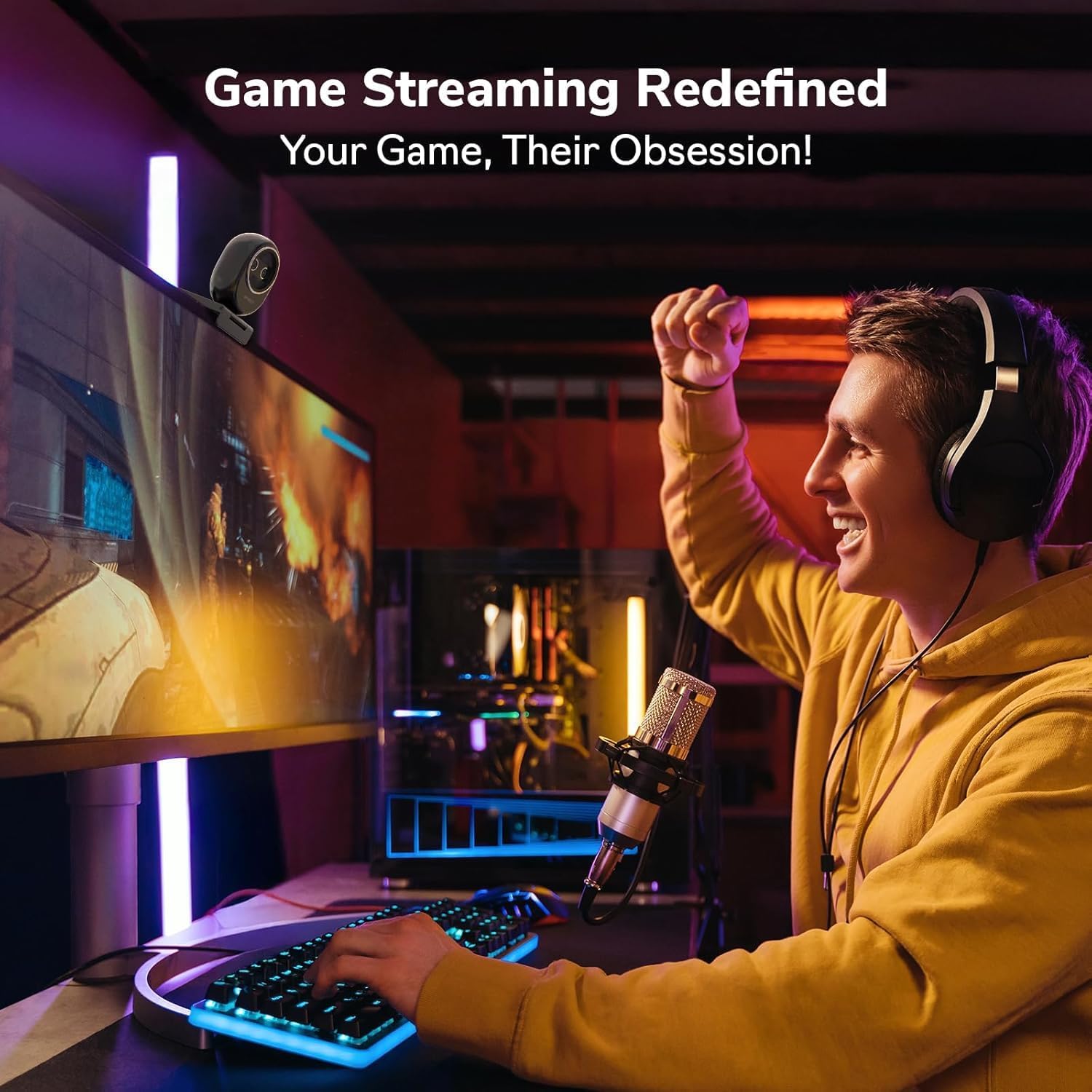 كاميرا ويب 4K من EMEET مزودة ب - مراجعة Desk Setup Streaming وسعره