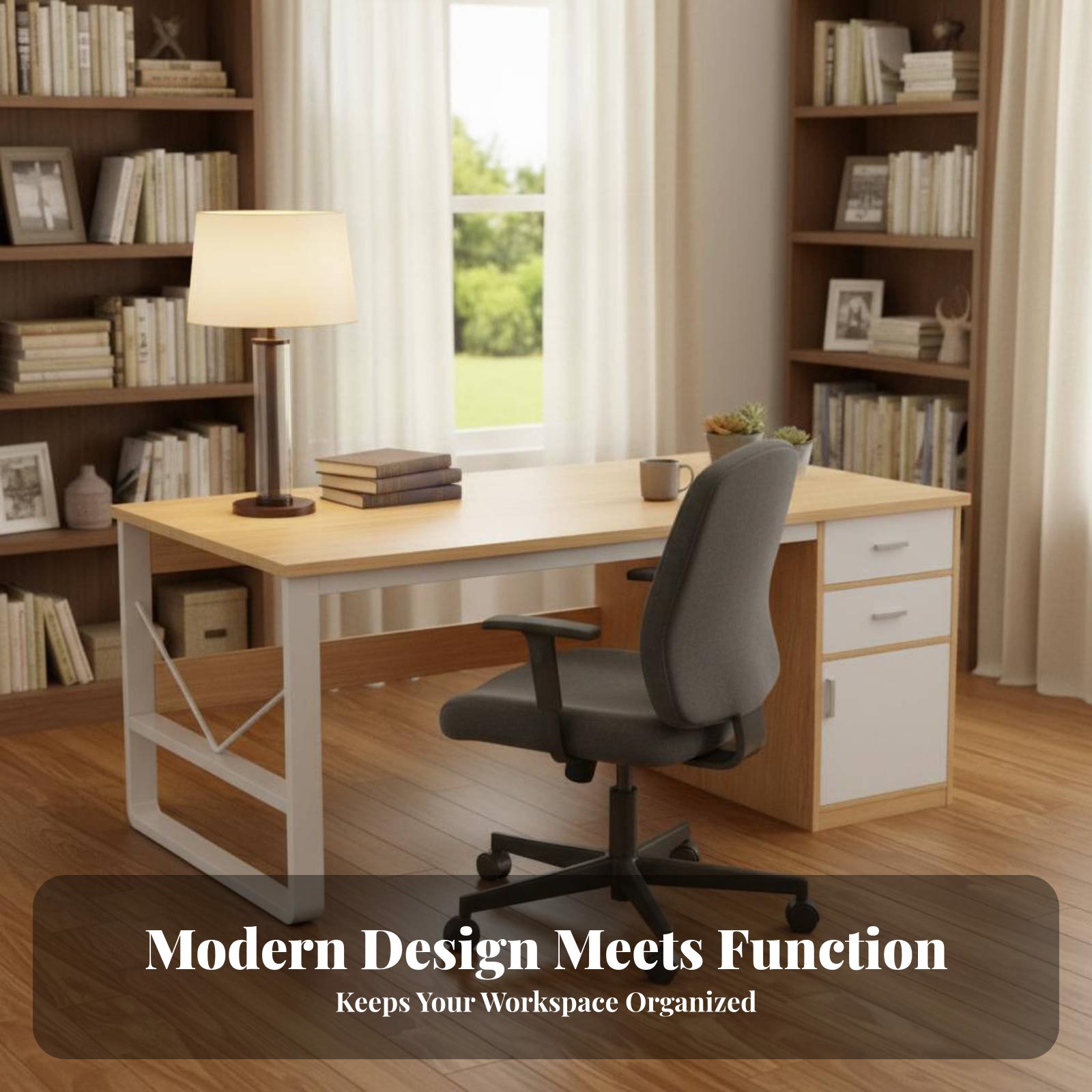 طاولة كتابة مع خزانة جانبية بت - مراجعة Desk Setup Designer وسعره