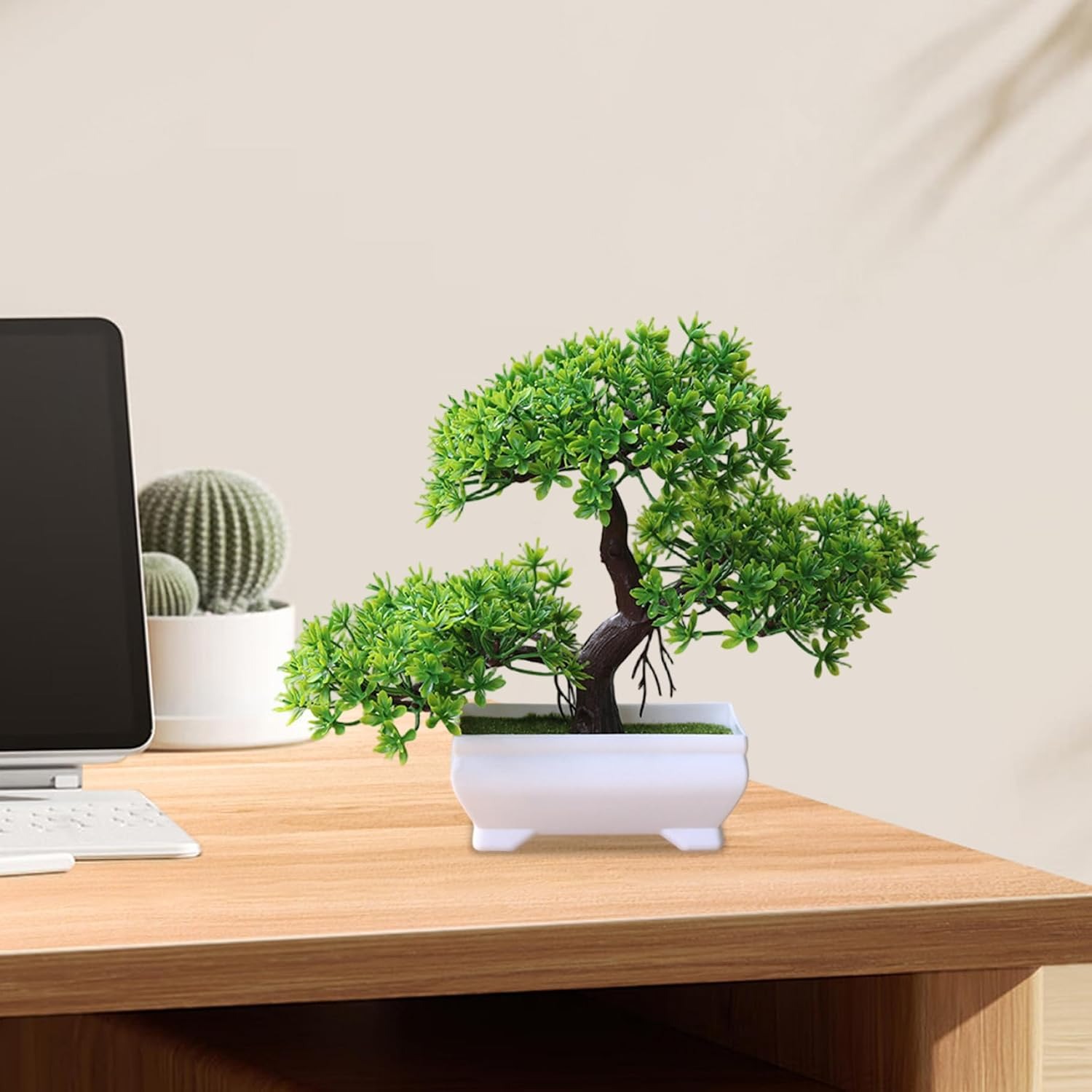 1/2 قطعة شجرة بونساي اصطناعية، - مراجعة Desk Setup Plants وسعره