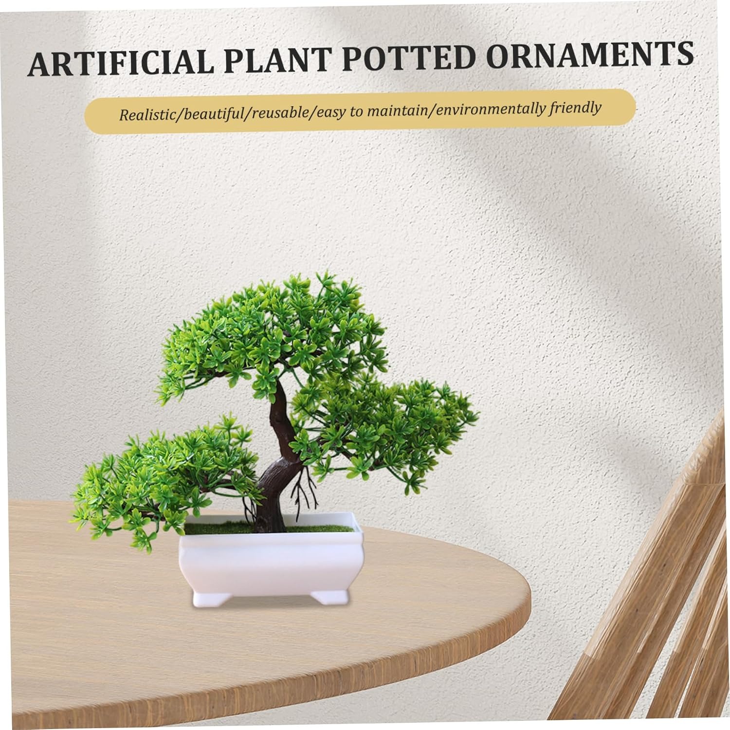 1/2 قطعة شجرة بونساي اصطناعية، - مراجعة Desk Setup Plants وسعره